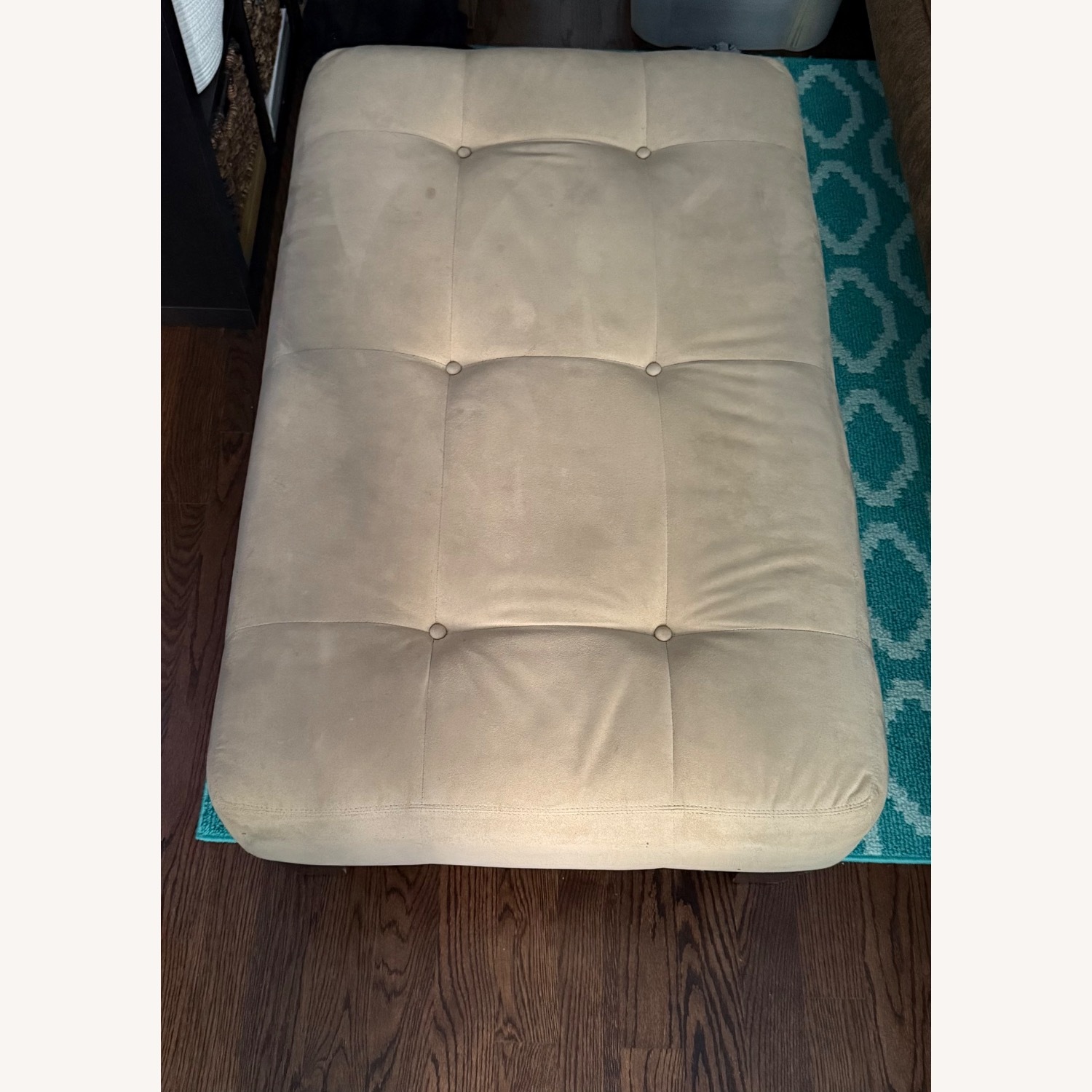 Pottery Barn Crème Living Room Ottoman - image-2