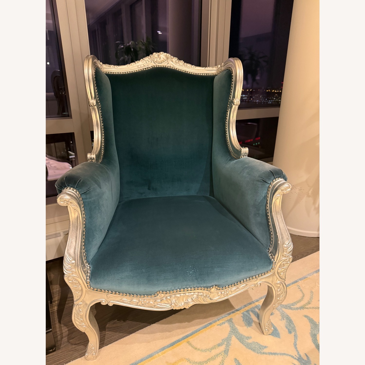 Velvet Accent Chair - image-1