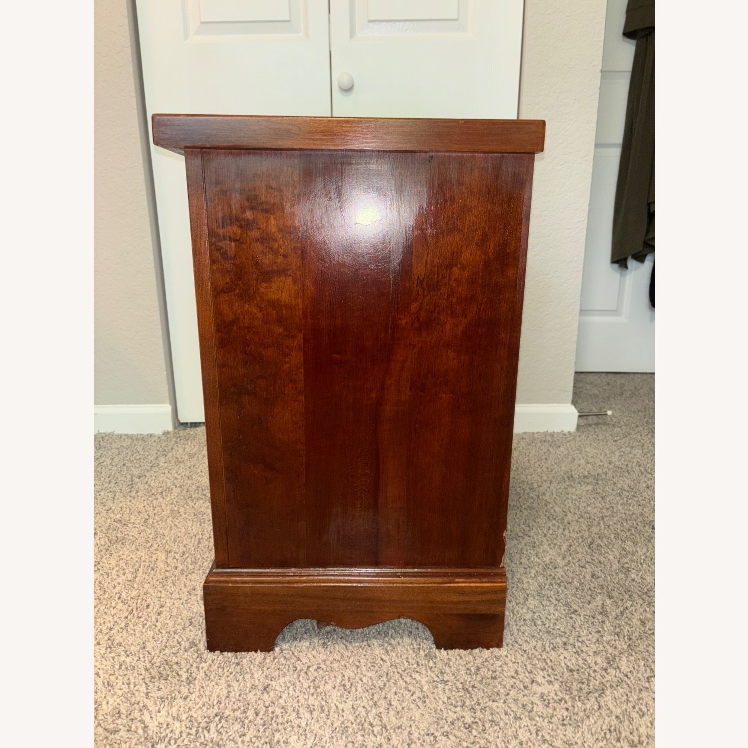 Vintage/Antique Dark Brown Wood Nightstand - image-5