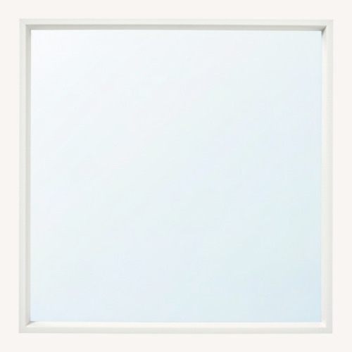 Used IKEA NISSEDAL White Glass Vanity Mirror for sale on AptDeco
