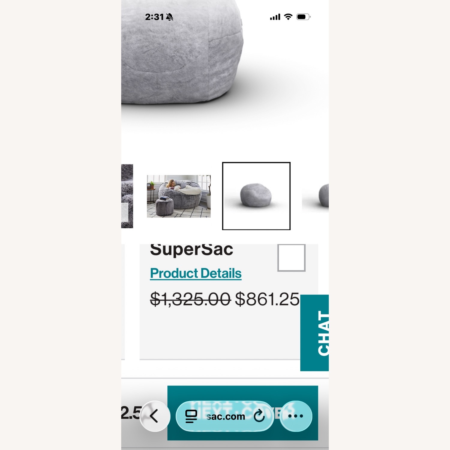 Lovesac Beanbag 2 Large One Regular - image-4