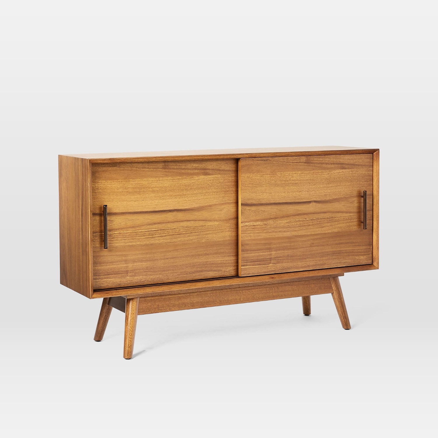 West Elm Mid-Century Natural Wood Media Storage - image-4