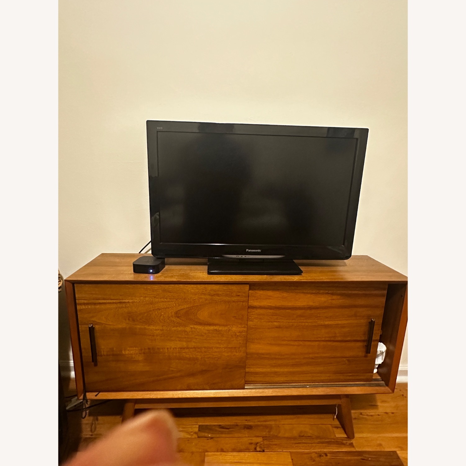 West Elm Mid-Century Natural Wood Media Storage - image-1