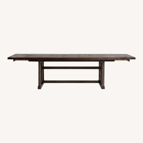 Used Crate & Barrel Eastham Dark Brown Wood Dining Table for sale on AptDeco