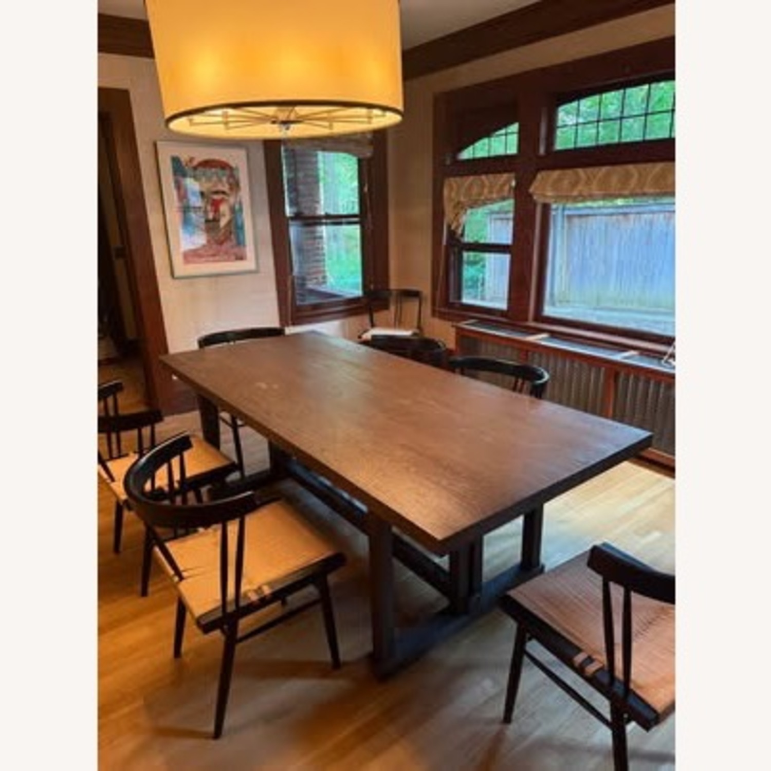 Crate & Barrel Eastham Dark Brown Wood Dining Table - image-1