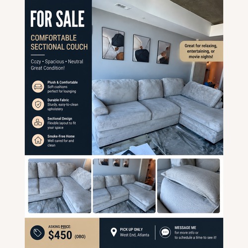 Used Altari 2-Piece Sectional with Chaise for sale on AptDeco