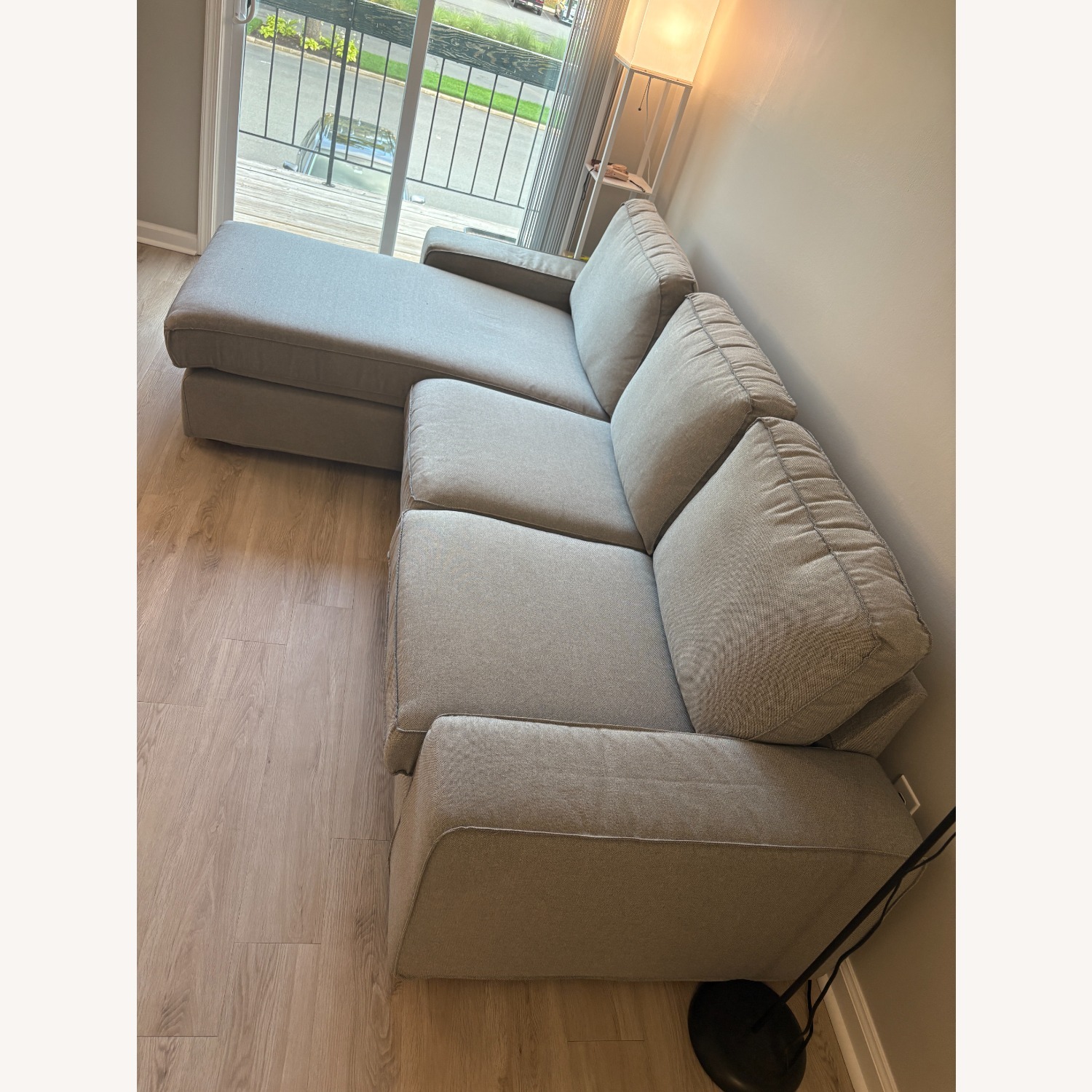 IKEA Kivik Sofa Sectional With Chaise, Light Gr - image-4