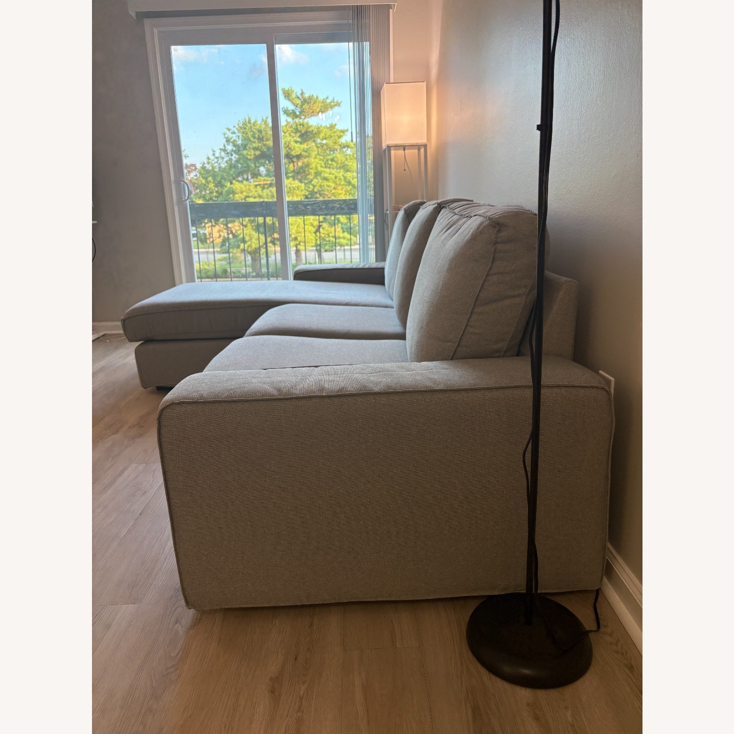 IKEA Kivik Sofa Sectional With Chaise, Light Gr - image-3