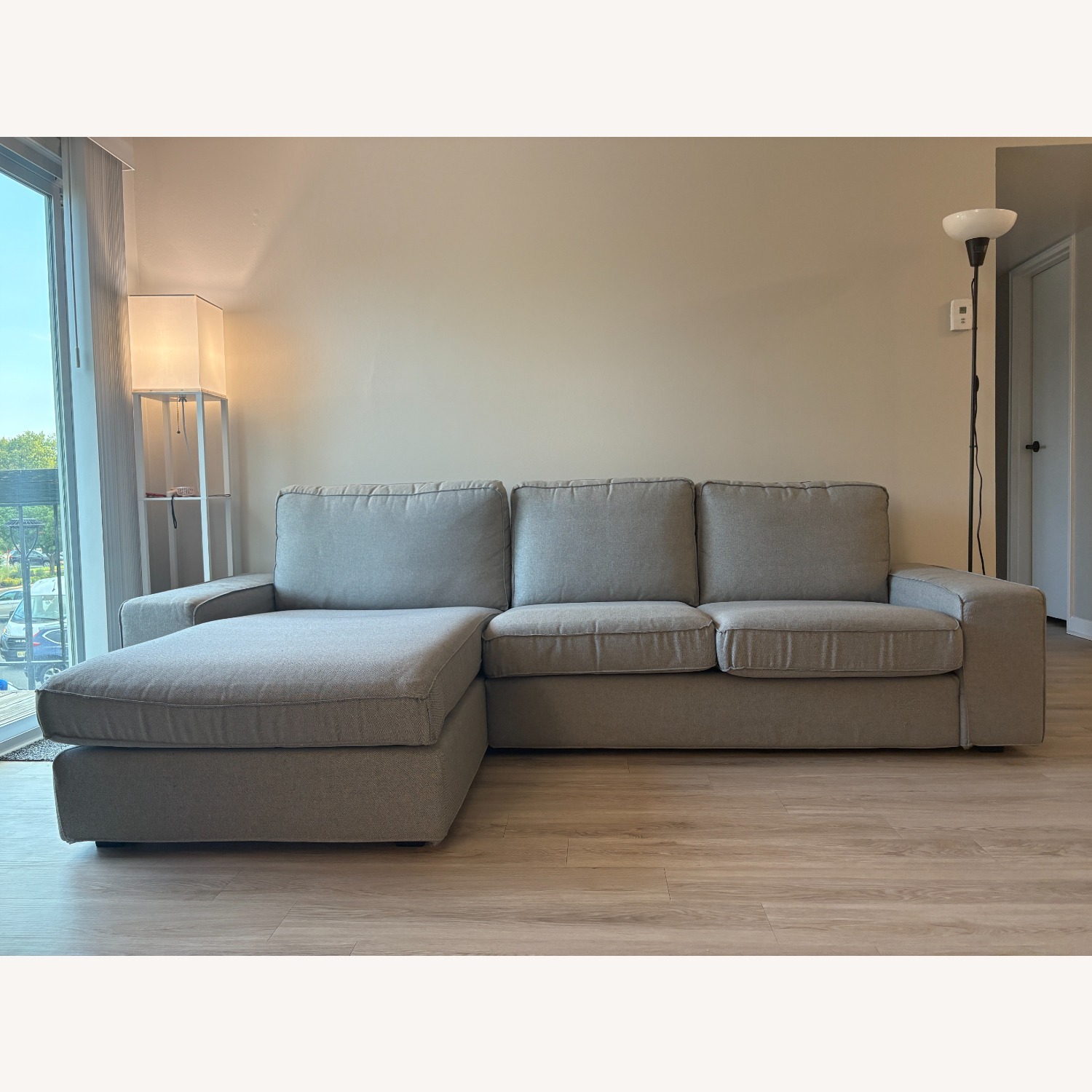 IKEA Kivik Sofa Sectional With Chaise, Light Gr - image-1