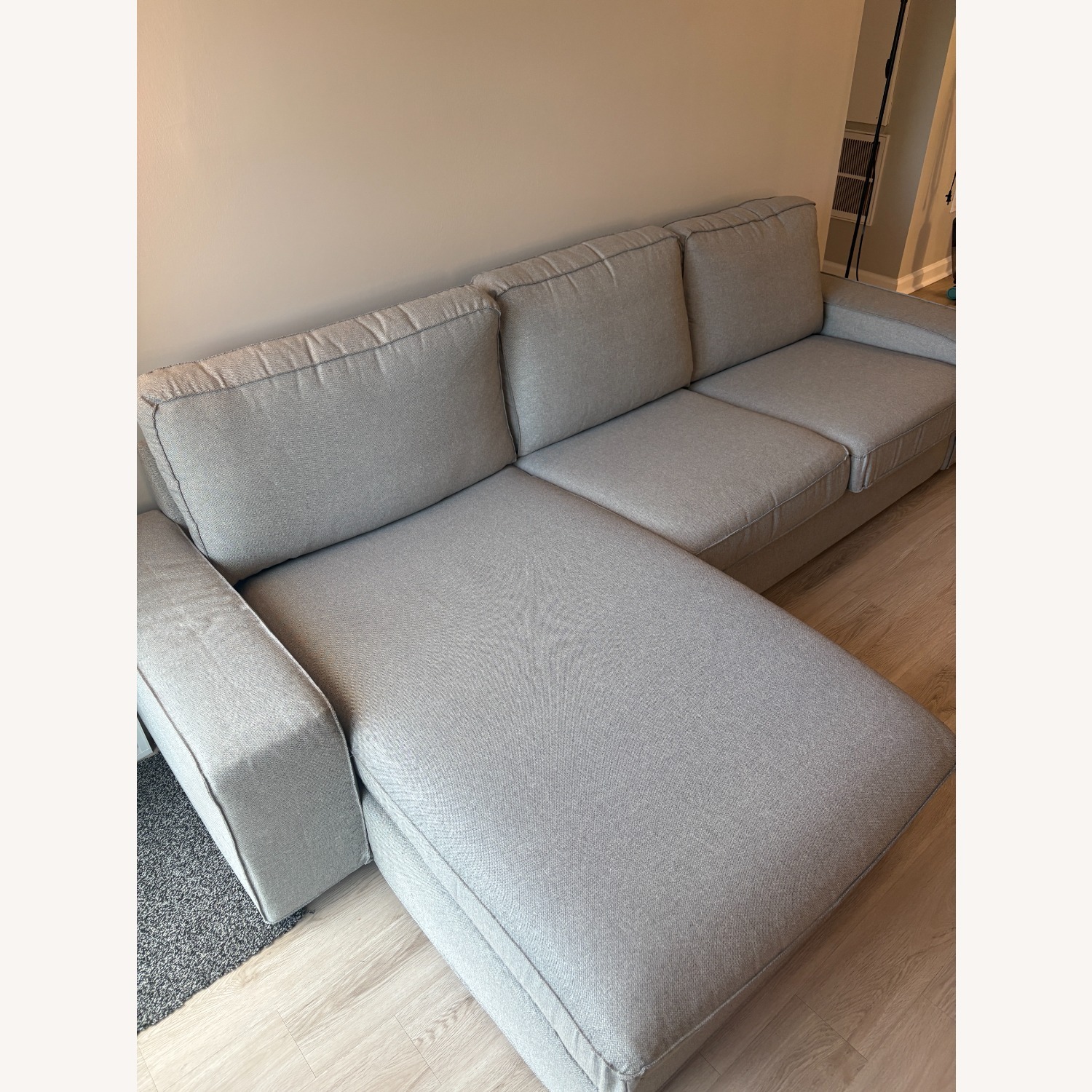 IKEA Kivik Sofa Sectional With Chaise, Light Gr - image-2