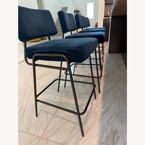 Used West Elm Performance Wire Frame Fabric Counter Stool for sale on AptDeco