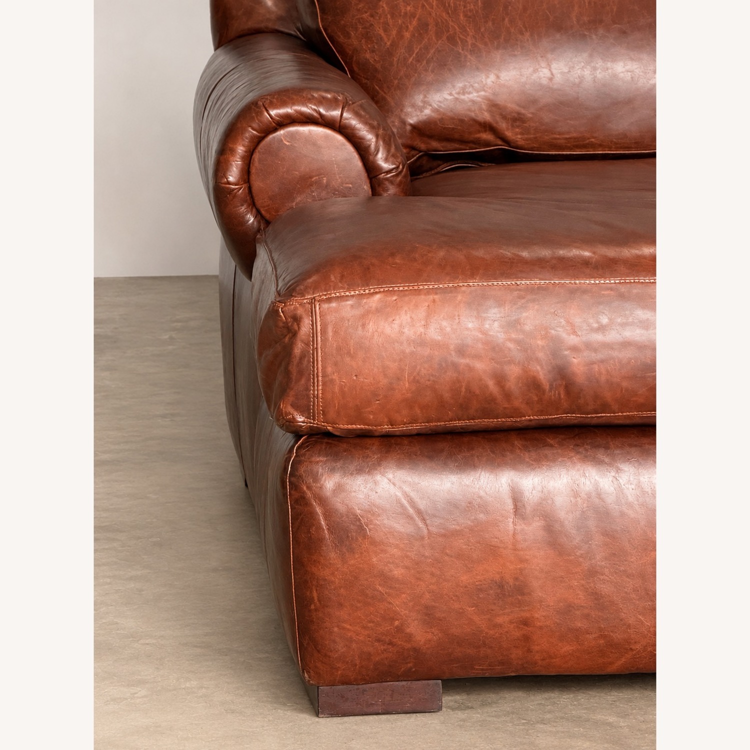Restoration Hardware Lancaster Leather Sectional - image-6