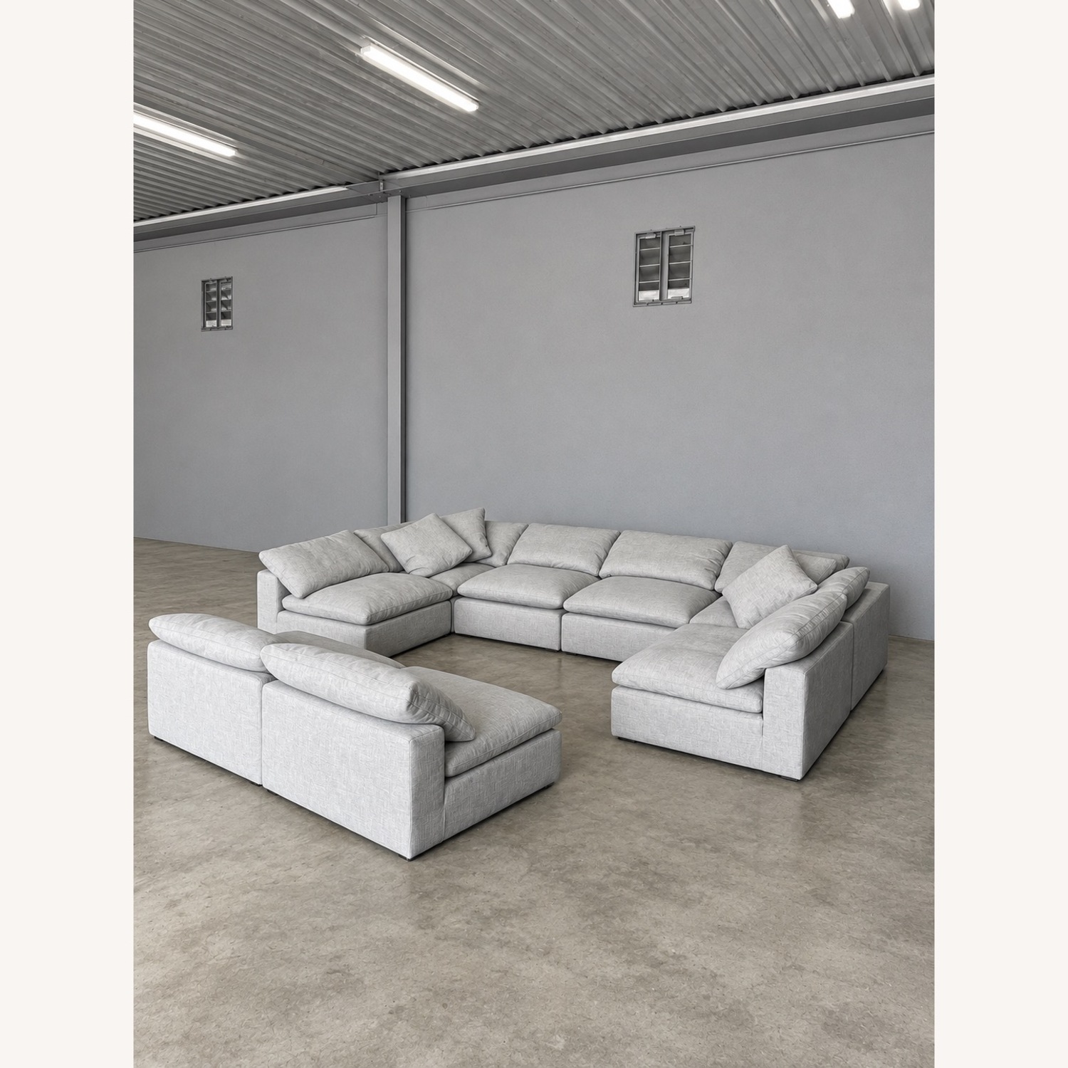 Restoration Hardware Gray Cloud Modular Couch - image-5