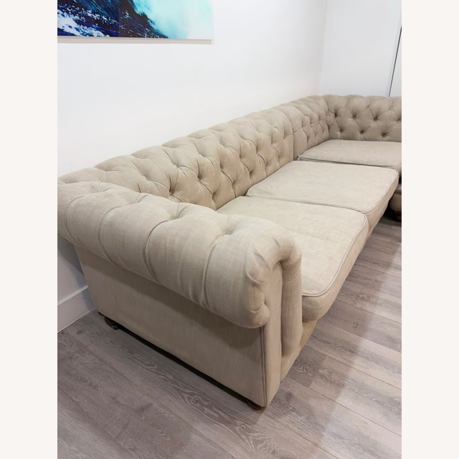 Restoration Hardware Kensington Chesterfield Sofa - image-4