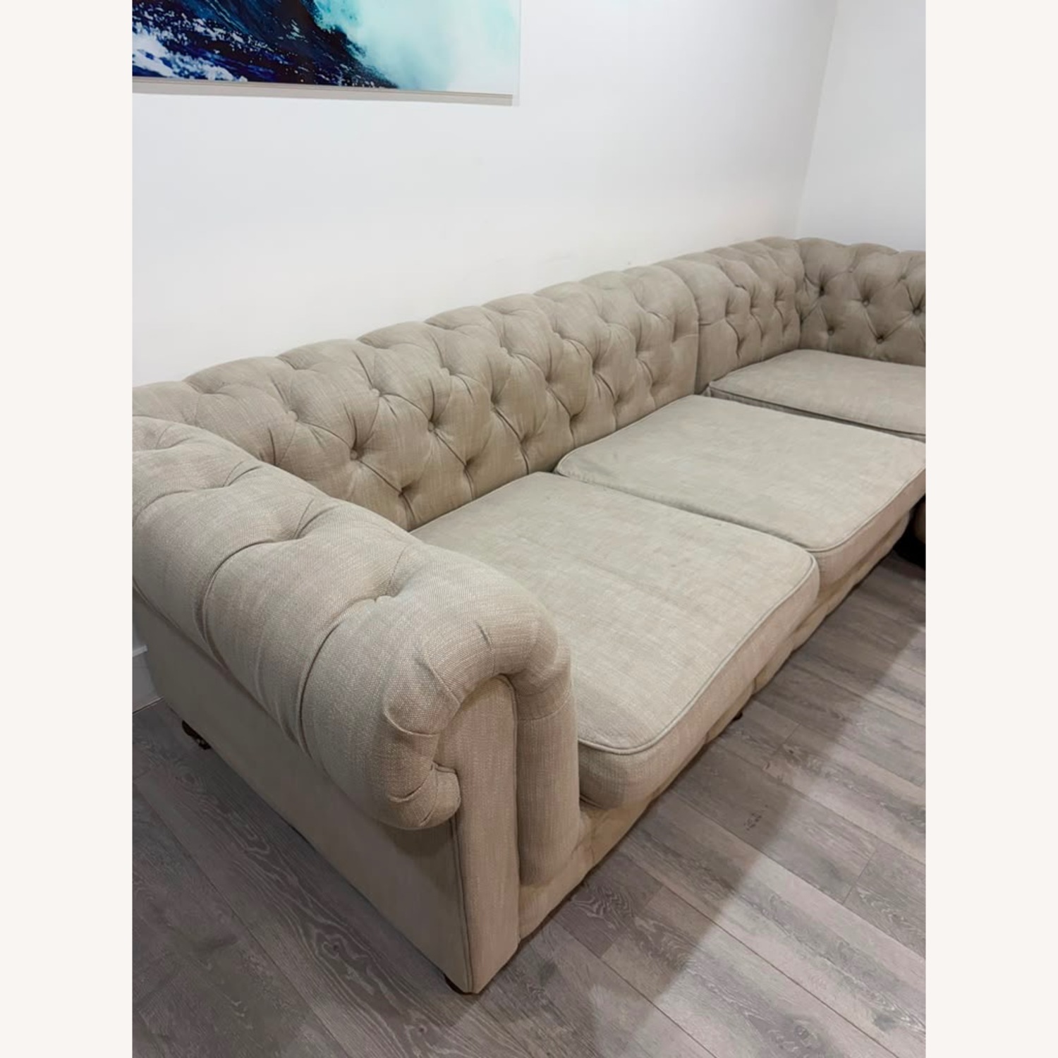Restoration Hardware Kensington Chesterfield Sofa - image-3