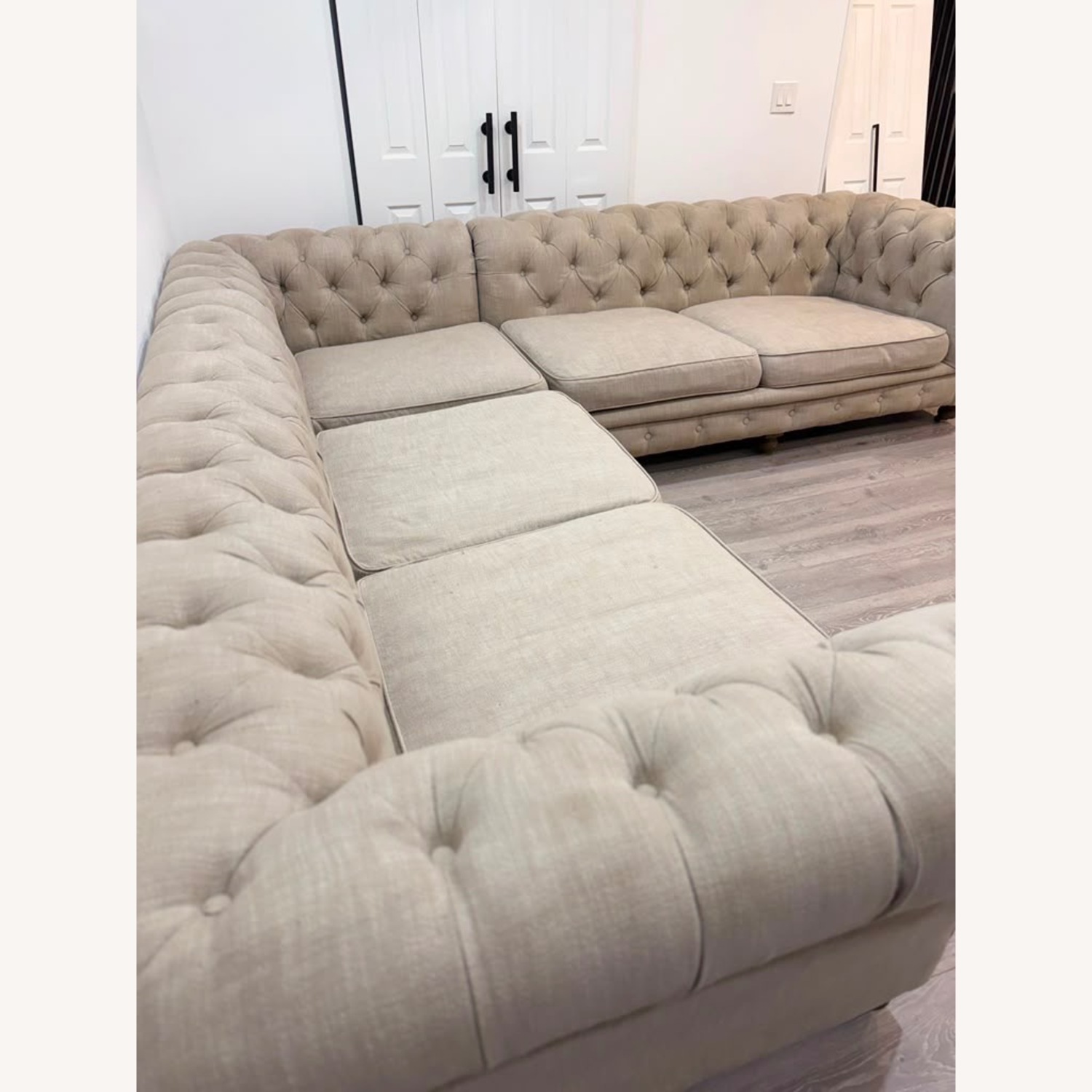 Restoration Hardware Kensington Chesterfield Sofa - image-2