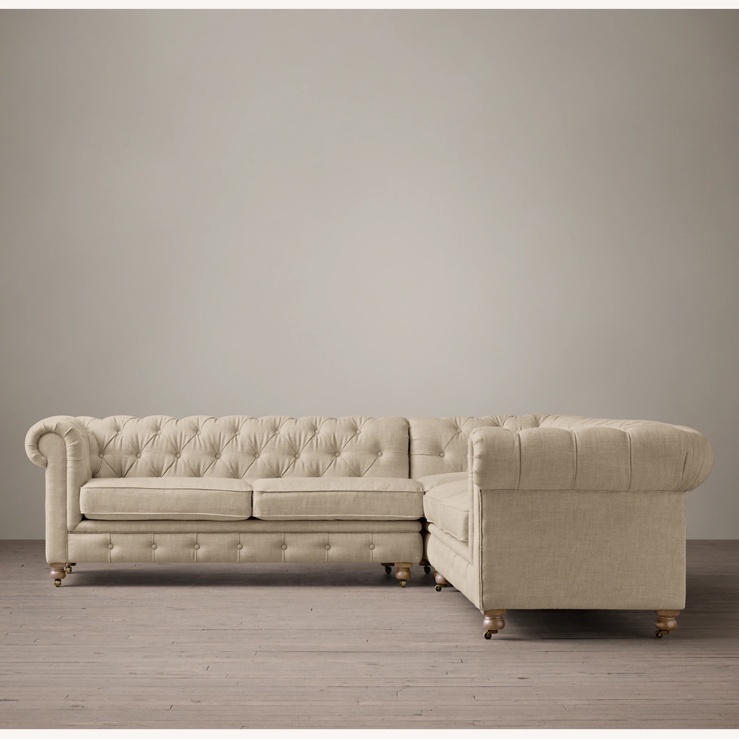 Restoration Hardware Kensington Chesterfield Sofa - image-8