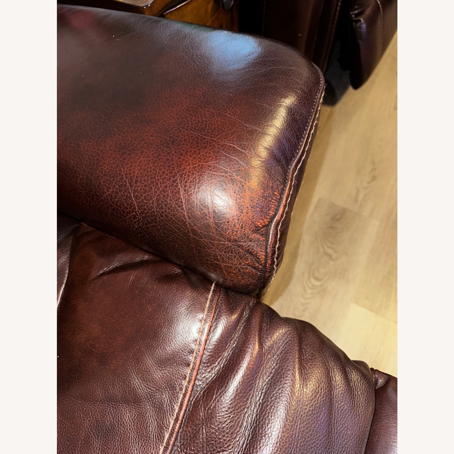 Genuine Leather Recliner - image-3