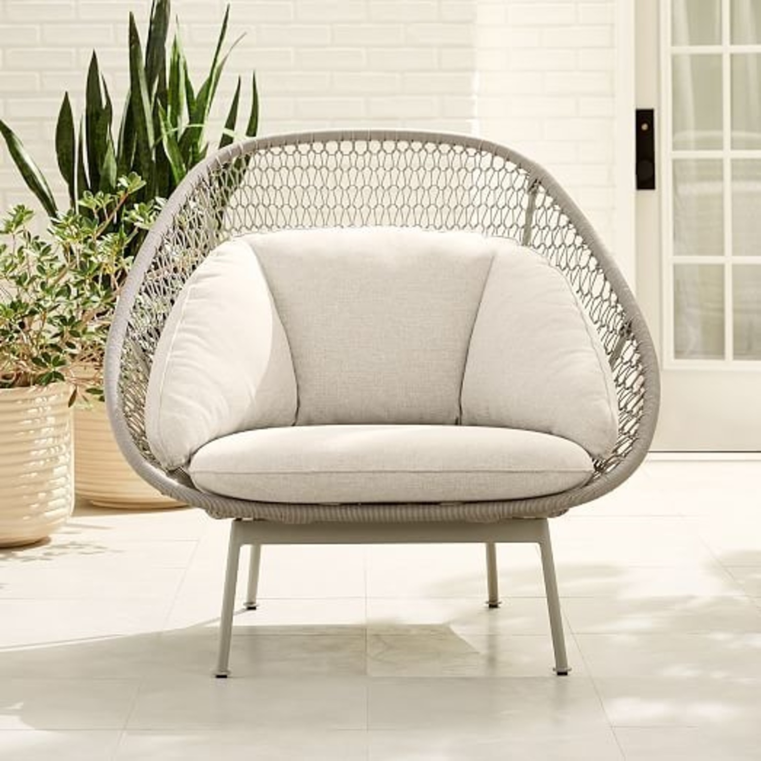 Pair of West Elm Nest Lounge Chairs - image-6