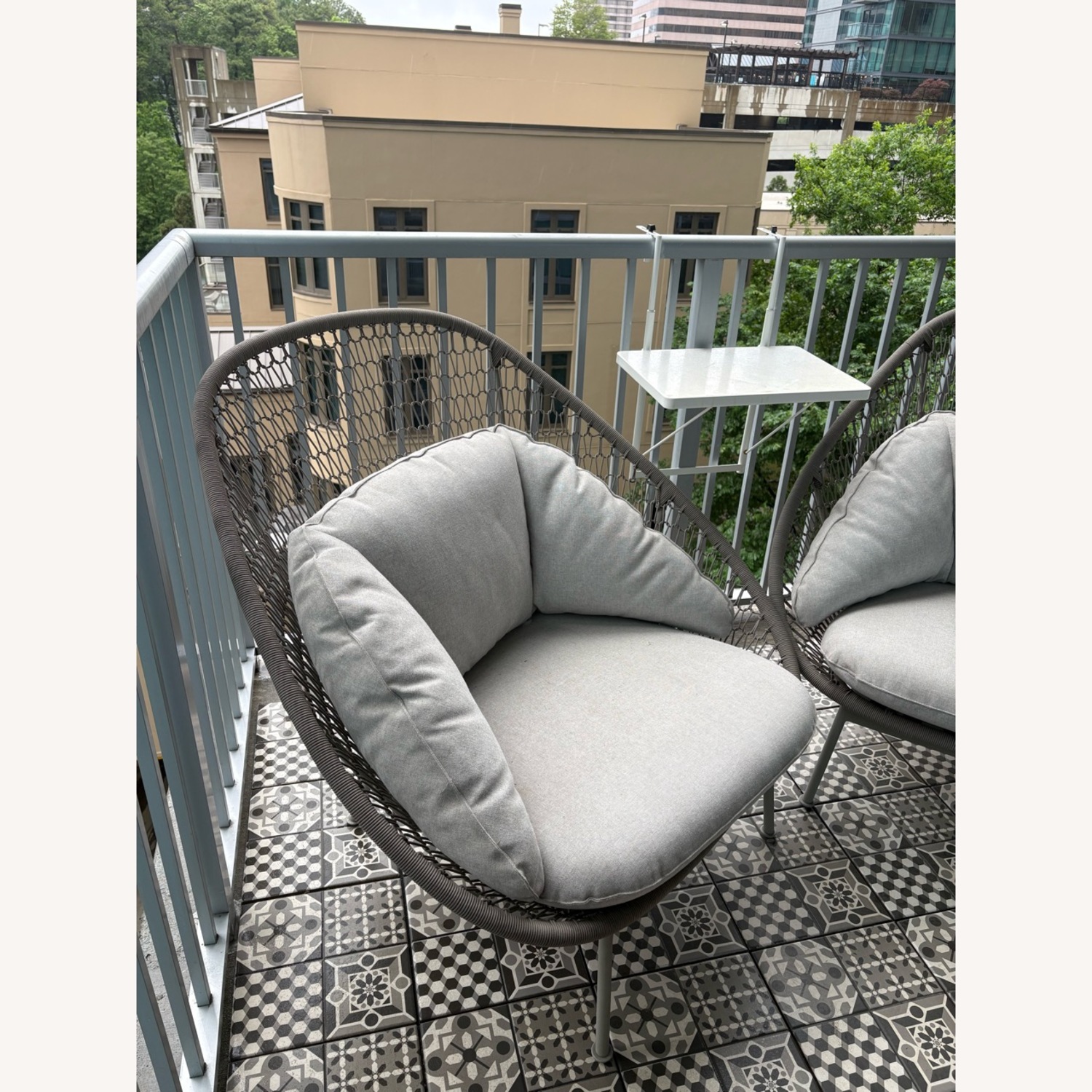 Pair of West Elm Nest Lounge Chairs - image-2