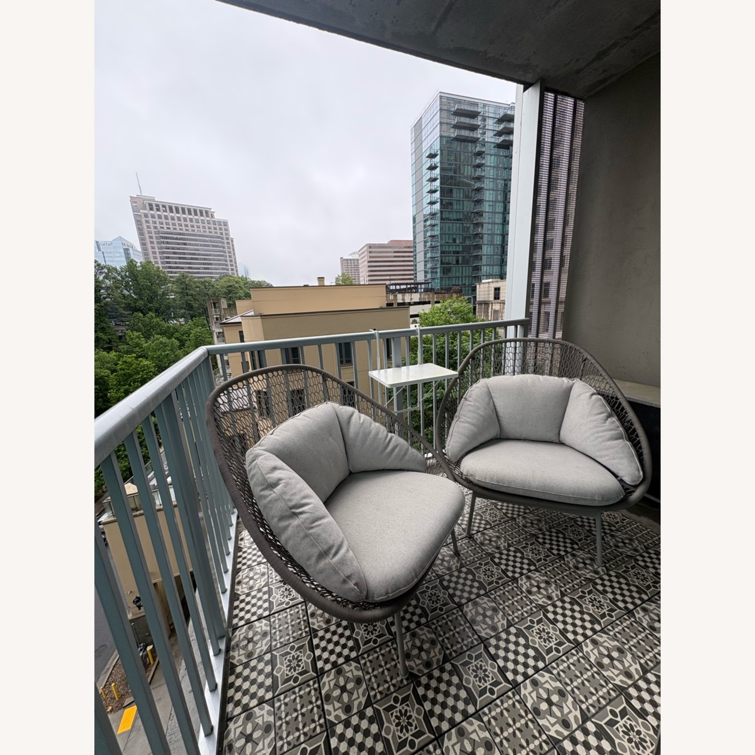 Pair of West Elm Nest Lounge Chairs - image-1