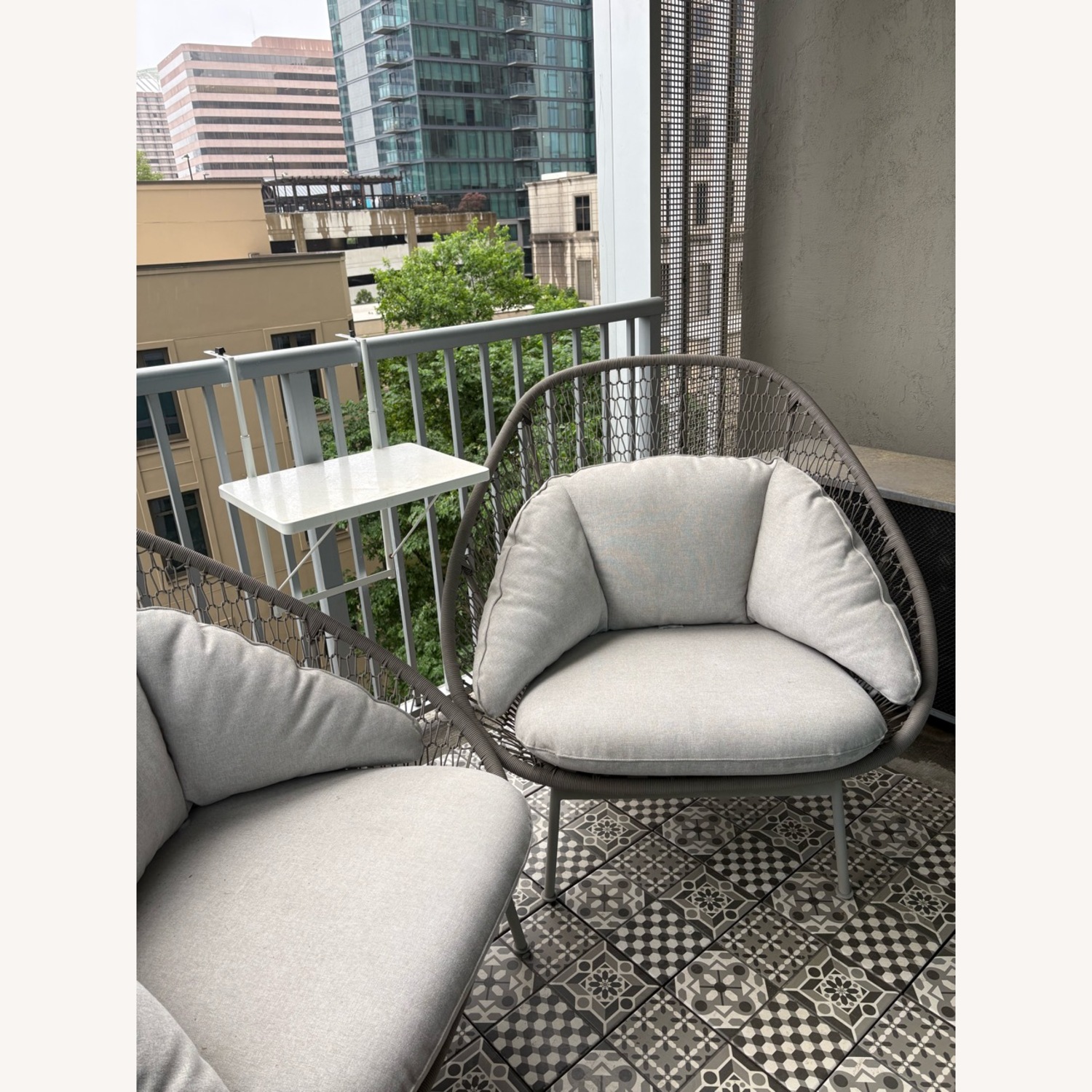 Pair of West Elm Nest Lounge Chairs - image-3