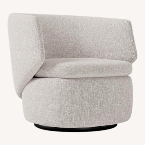 Used West Elm Crescent Swivel Chair | Pearl Gray for sale on AptDeco