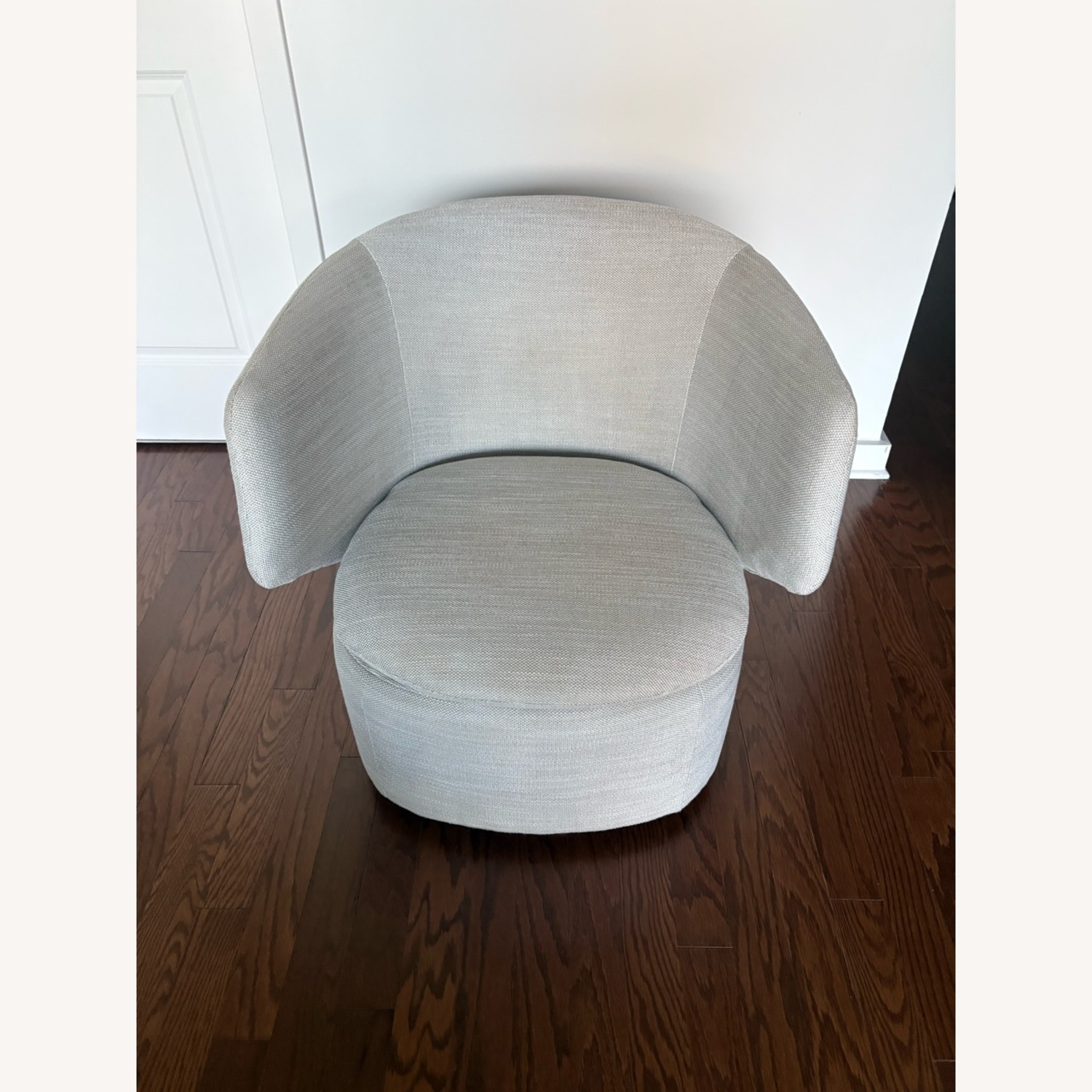 West Elm Crescent Swivel Chair | Pearl Gray - image-1