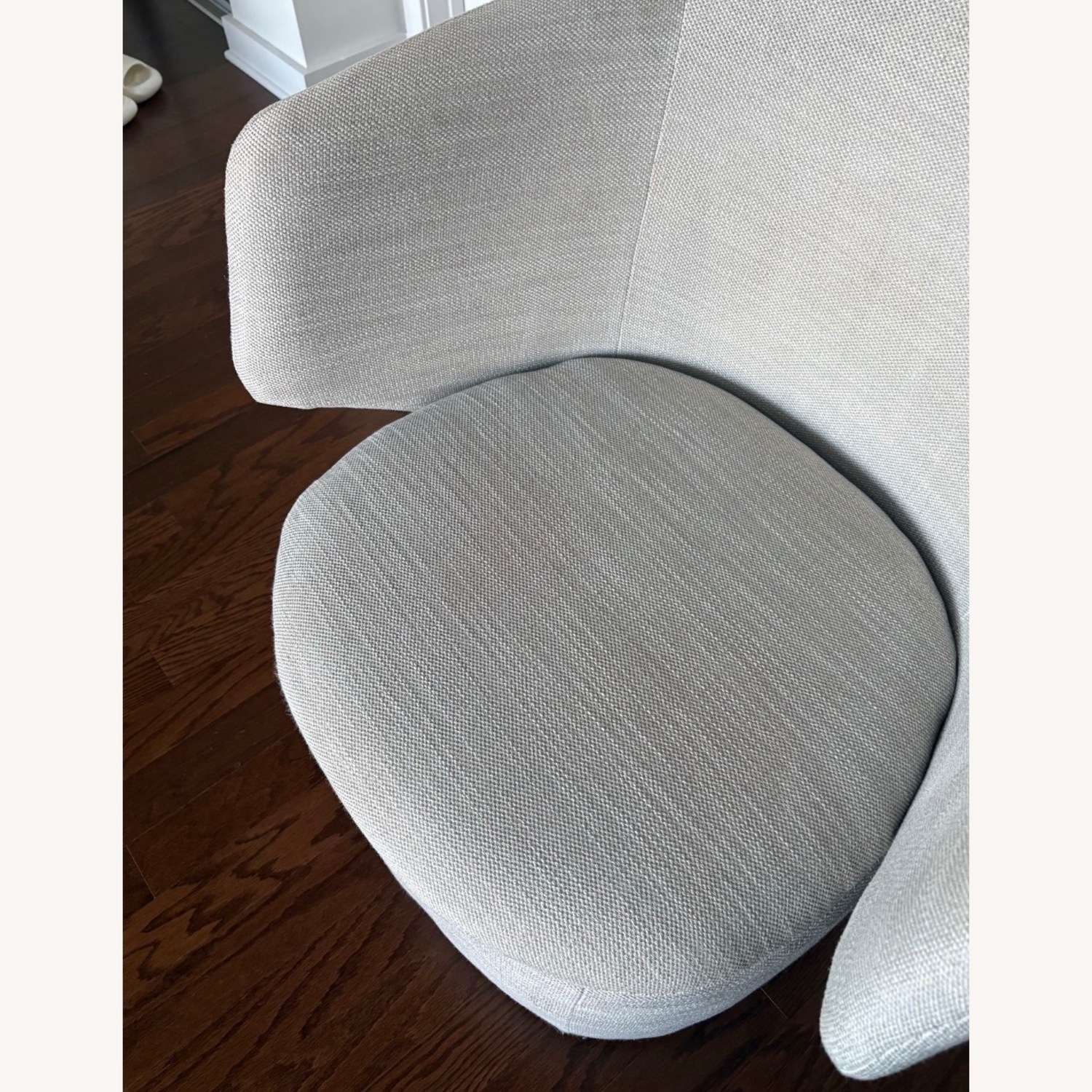 West Elm Crescent Swivel Chair | Pearl Gray - image-4