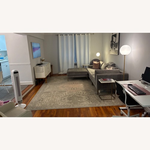 Used West Elm Distressed Medallion Rug 9 x 12 for sale on AptDeco