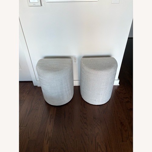 Used Pair of West Elm Tilly Ottomans | Pearl Gray for sale on AptDeco