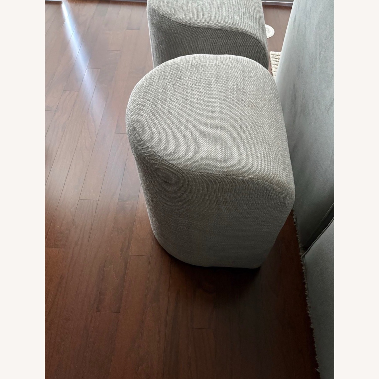 Pair of West Elm Tilly Ottomans | Pearl Gray - image-8