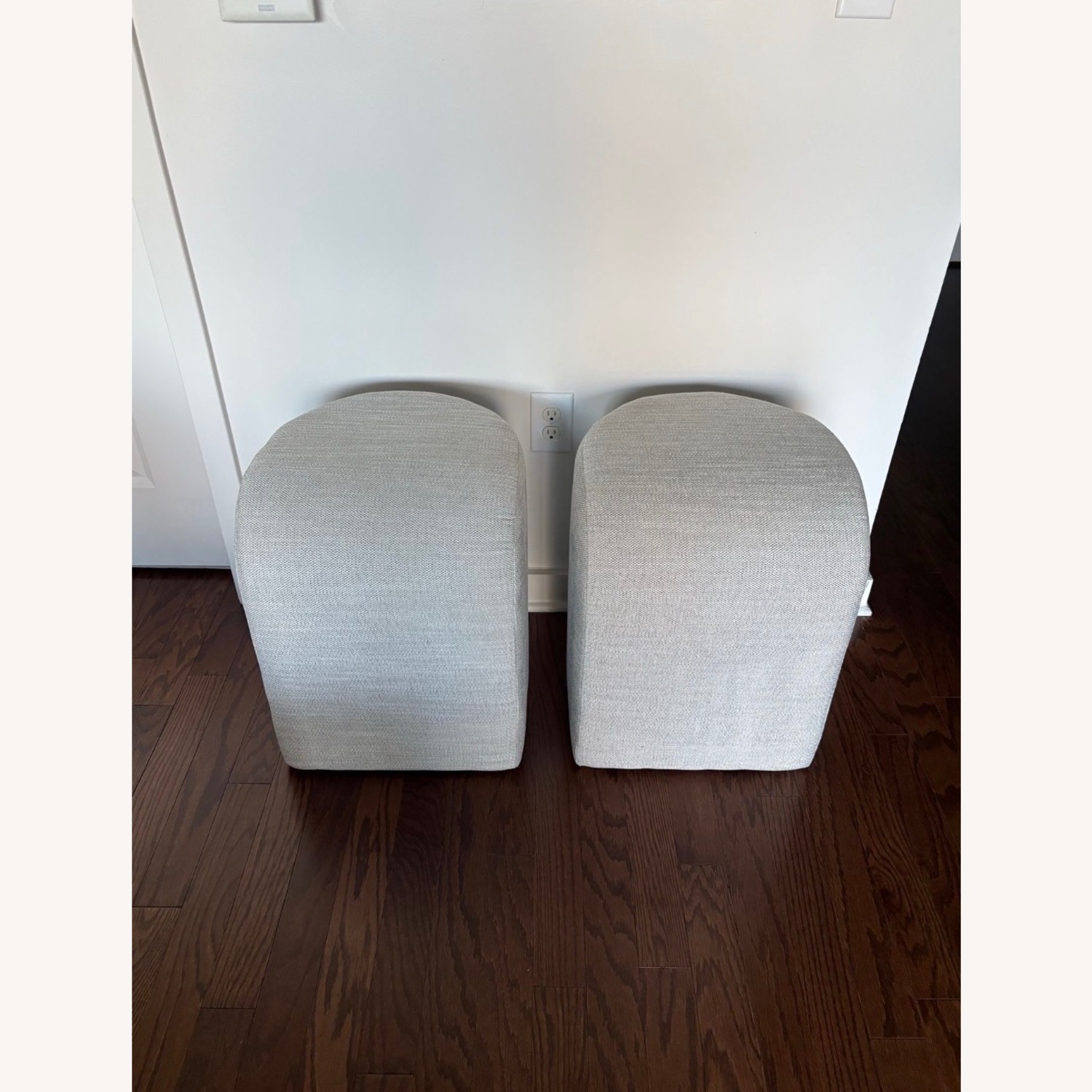 Pair of West Elm Tilly Ottomans | Pearl Gray - image-2