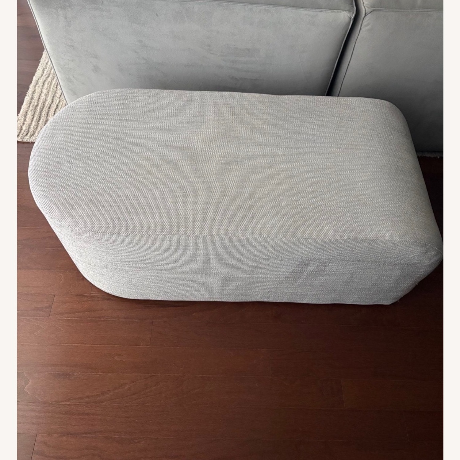 West Elm Tilly Large Ottoman | Pearl Gray  - image-5