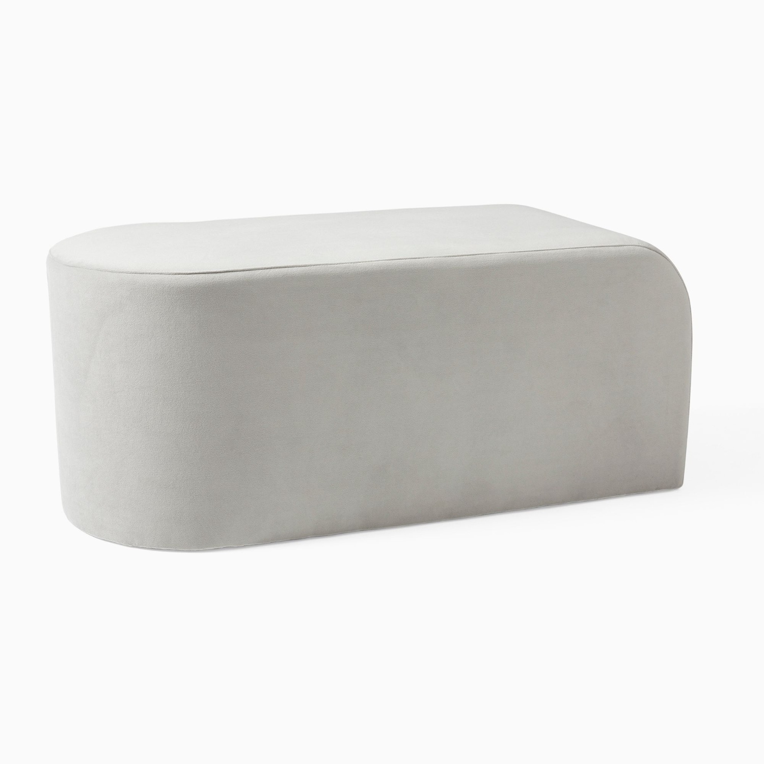 West Elm Tilly Large Ottoman | Pearl Gray  - image-9