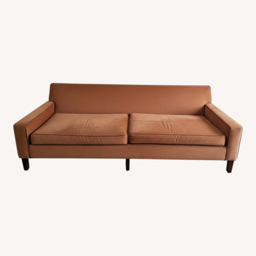 Used Vintage/Antique Finds Orange Suede 3+ Seater Sofa for sale on AptDeco