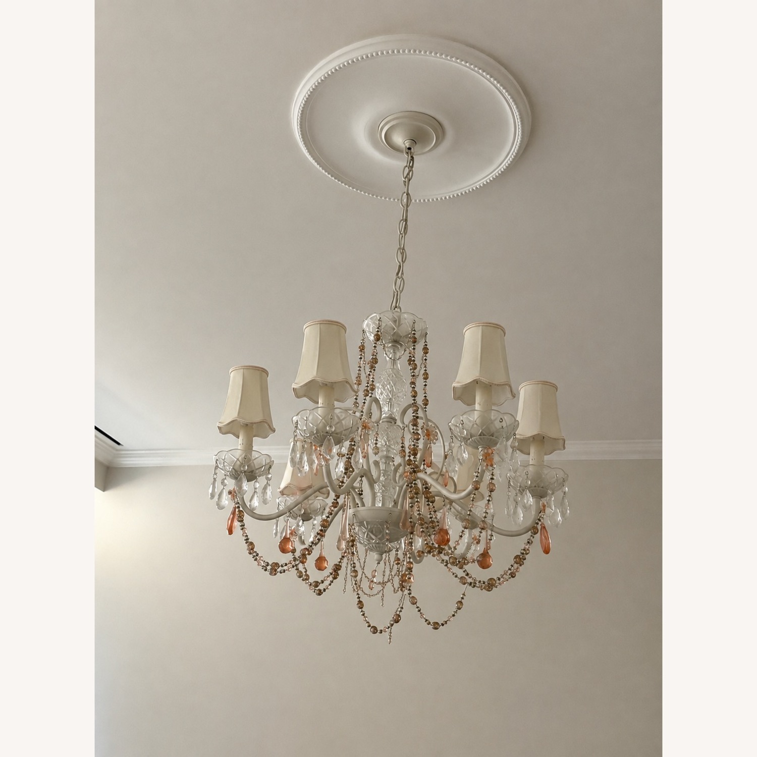 Schonbek Pink Crystal Chandelier - image-1