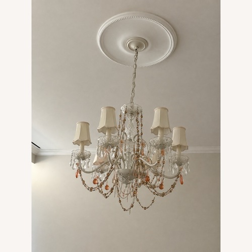 Used Schonbek Pink Crystal Chandelier for sale on AptDeco
