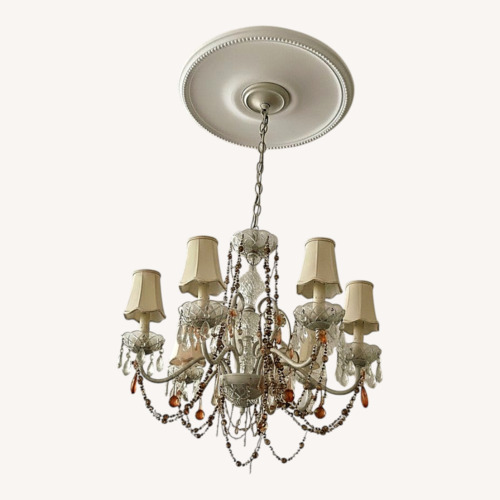 Used Schonbek Pink Crystal Chandelier for sale on AptDeco