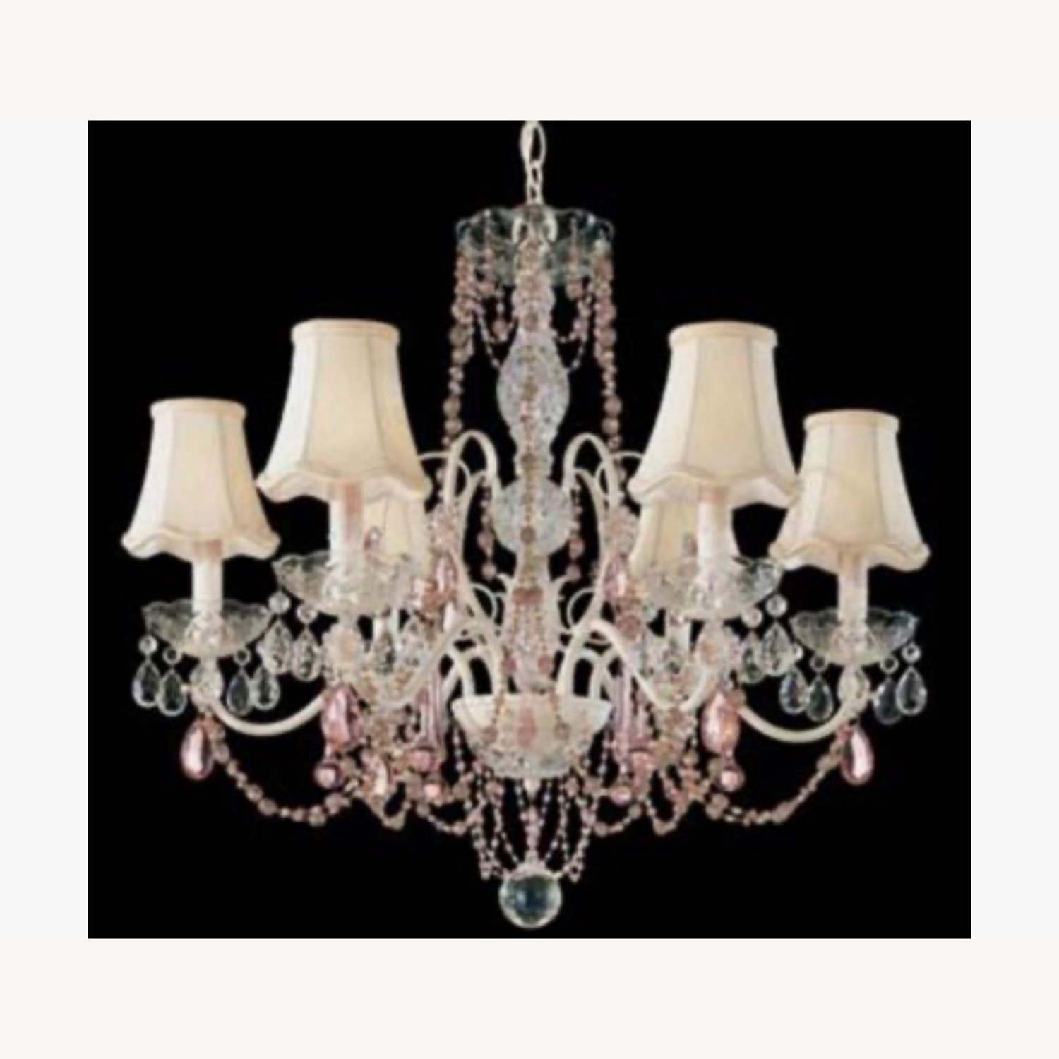 Schonbek Pink Crystal Chandelier - image-2