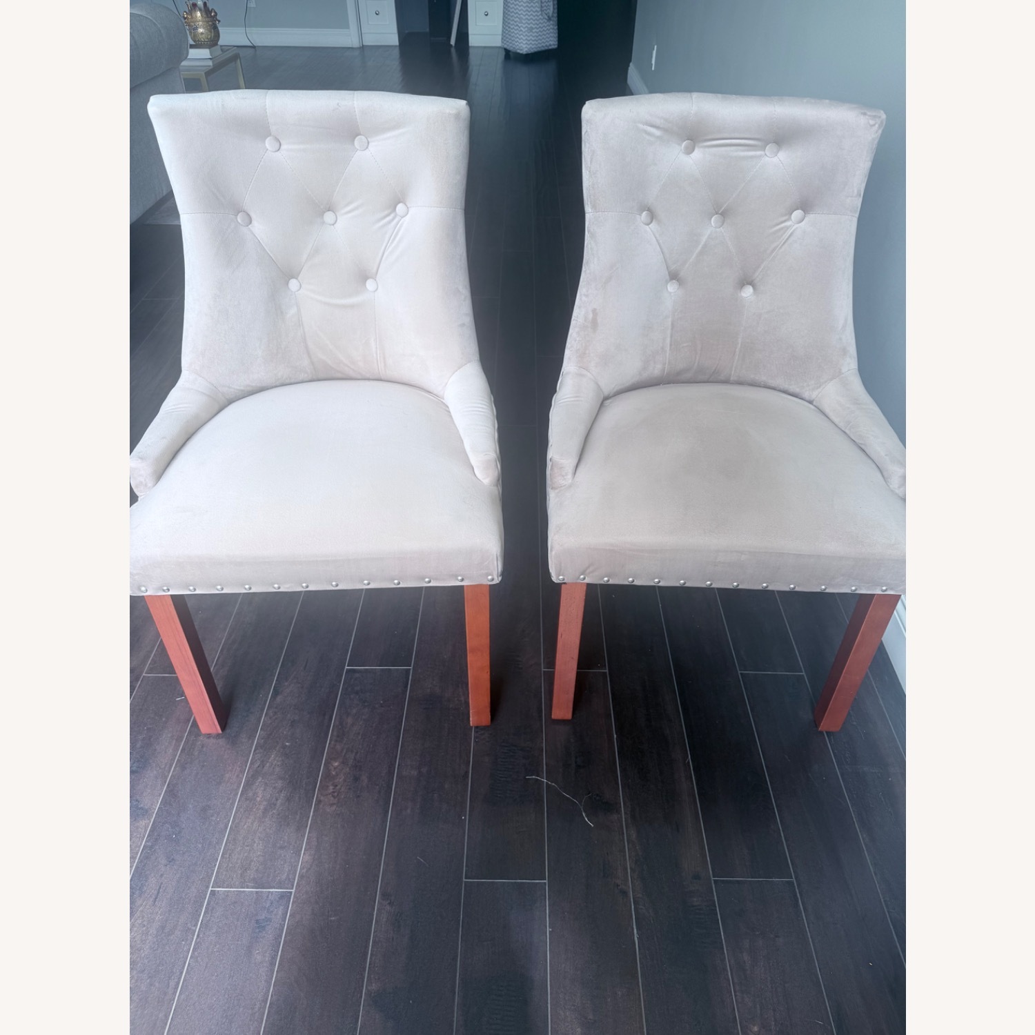 Tufted Upholstered Side Chairs - image-1