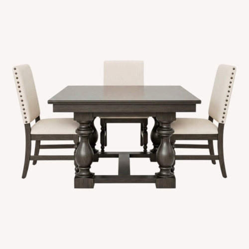 Used Steve Silver Co. Dark Brown Wood Dining Set for sale on AptDeco