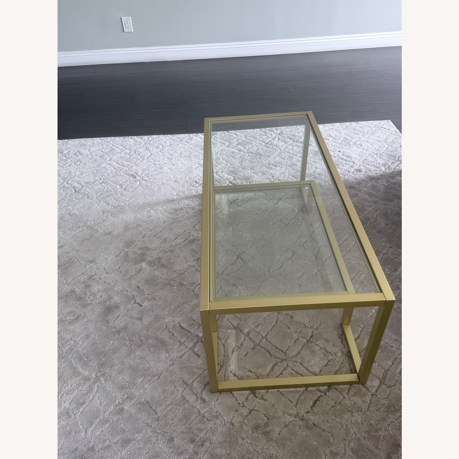 Gold Glass Coffee Table - image-2