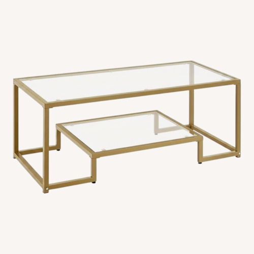 Used Gold Glass Coffee Table for sale on AptDeco