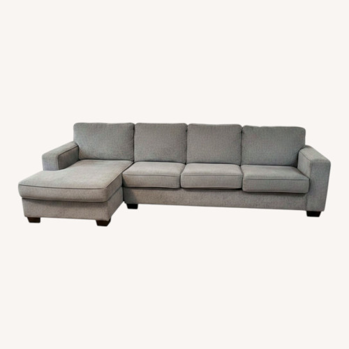 Used Light Gray Fabric 2 Piece Sectional for sale on AptDeco