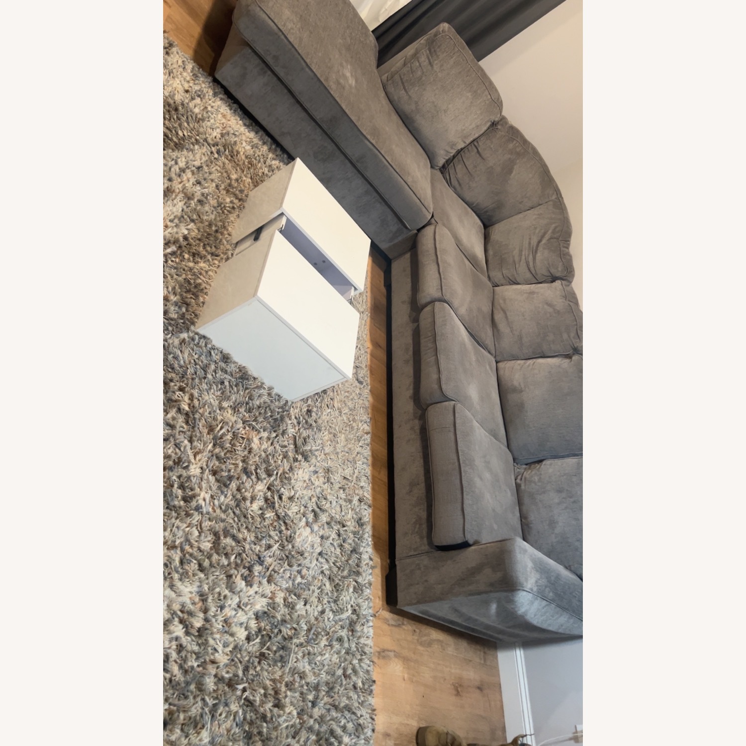 Light Gray Fabric 2 Piece Sectional - image-1