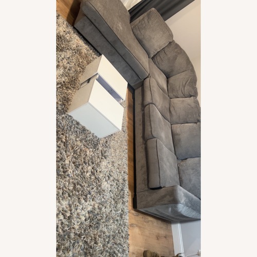 Used Light Gray Fabric 2 Piece Sectional for sale on AptDeco