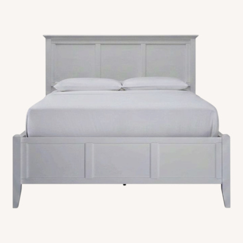 Used Raymour & Flanigan Westlake White Wood Queen Bed for sale on AptDeco