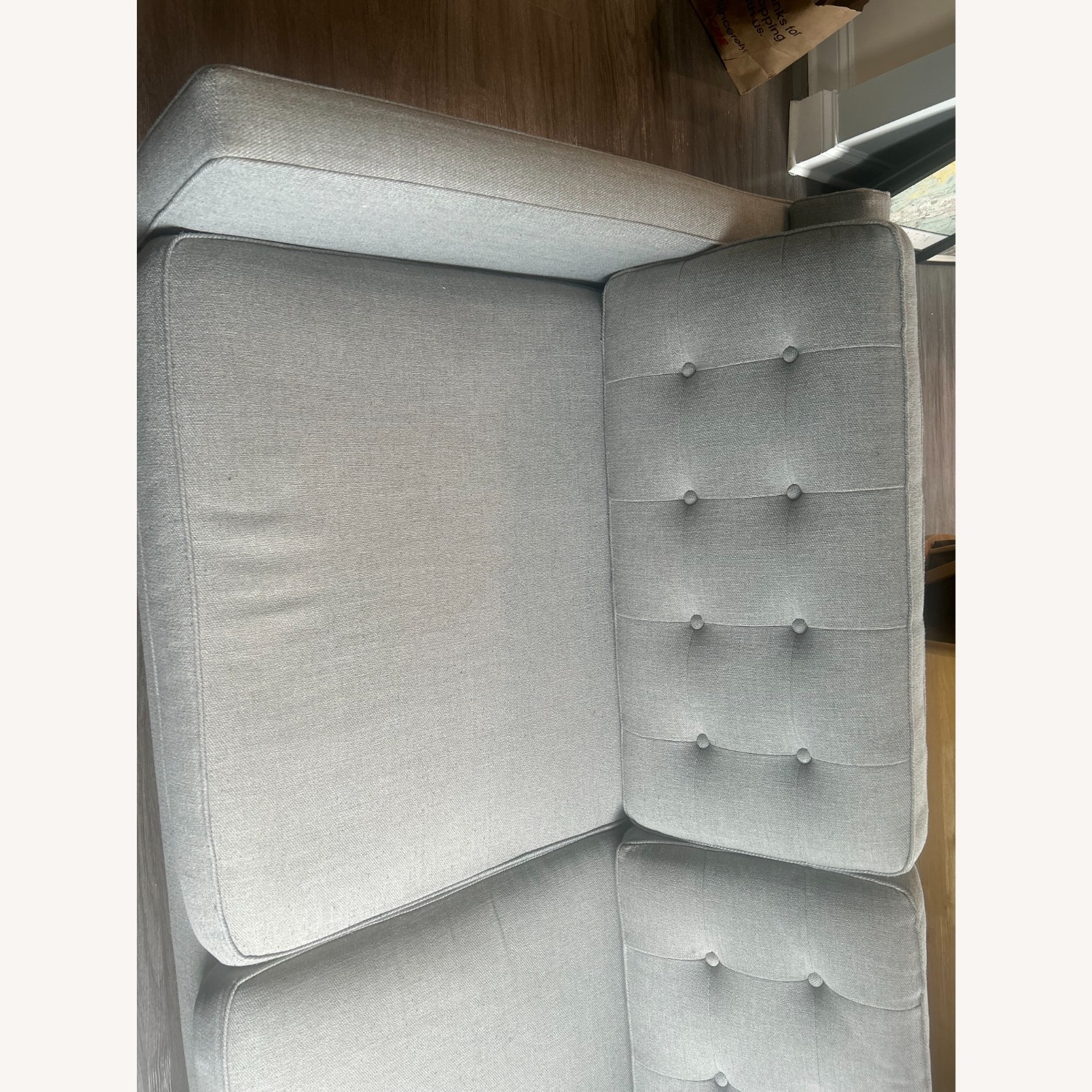 West Elm Drake Light Gray Fabric 2 Seater Sofa - image-7