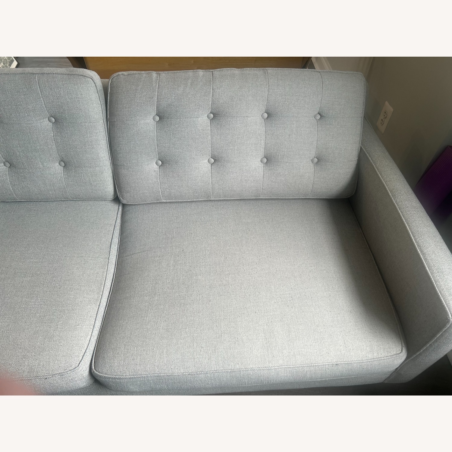 West Elm Drake Light Gray Fabric 2 Seater Sofa - image-6